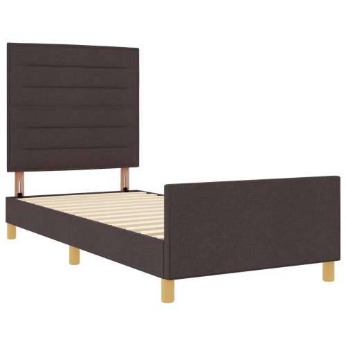 Krevetna konstrukcija Tamnosmeđa 100x200 cm Tkanina Cijena