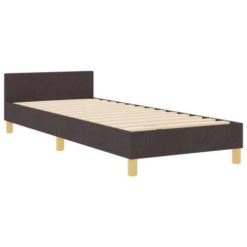 Krevetna konstrukcija Tamnosmeđa 100x200 cm Tkanina Cijena