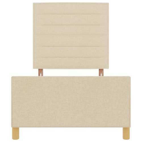 Krem okvir za krevet 100x200 cm od tkanine Cijena