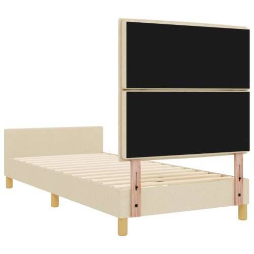 Krem okvir za krevet 100x200 cm od tkanine Cijena