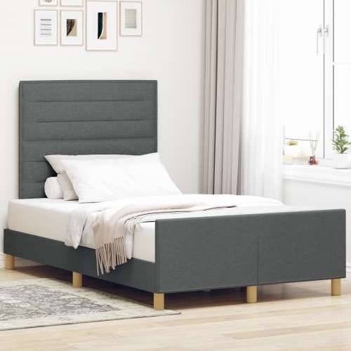 Krevet od tamno sive tkanine 120x200 cm Cijena