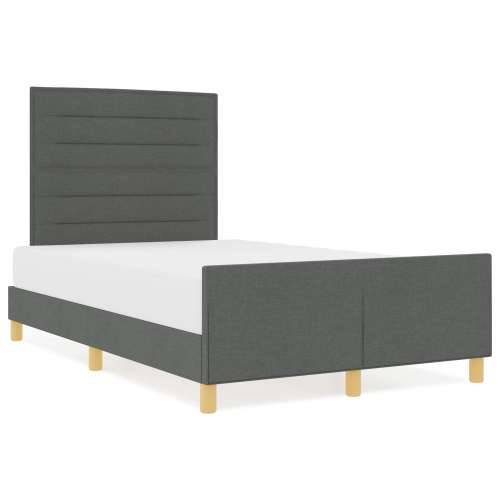 Krevet od tamno sive tkanine 120x200 cm Cijena