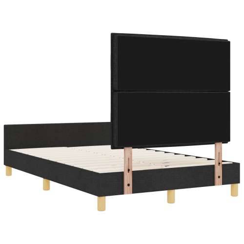 Crni krevetni okvir 120x200 cm od tkanine Cijena