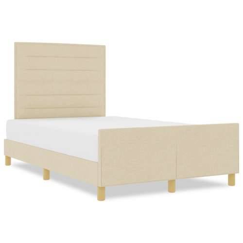 Krevet s okvirom Krem 140x200 cm Tkanina Cijena