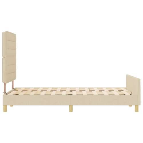 Krevet s okvirom Krem 140x200 cm Tkanina Cijena