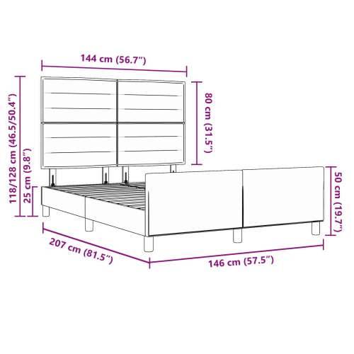 Plavi Tekstilni Okvir Krevete 140x200 cm Cijena