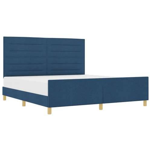 Plavi krevet okvir od tkanine 180x200 cm Cijena