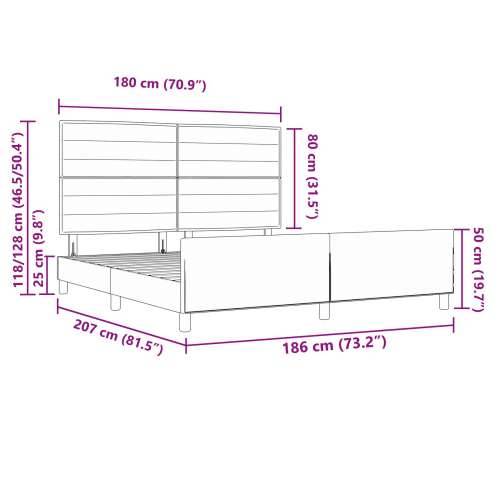 Plavi krevet okvir od tkanine 180x200 cm Cijena