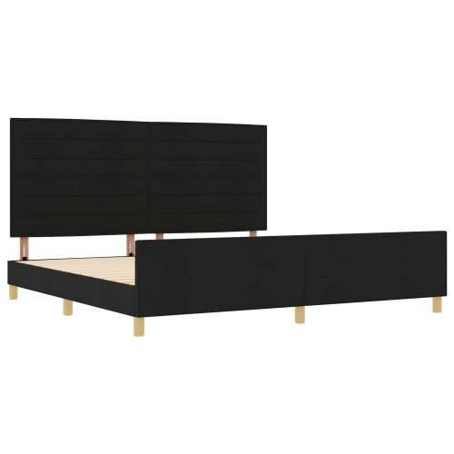 Crni Tkani Krevetni Okvir 200x200 cm Cijena