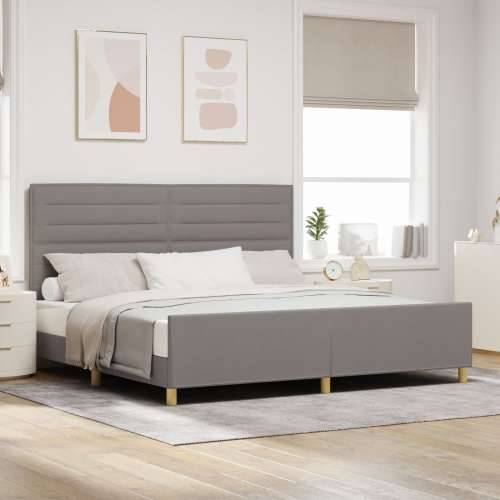 Krevetni Okvir Taupe 200x200 cm Tkanina Cijena