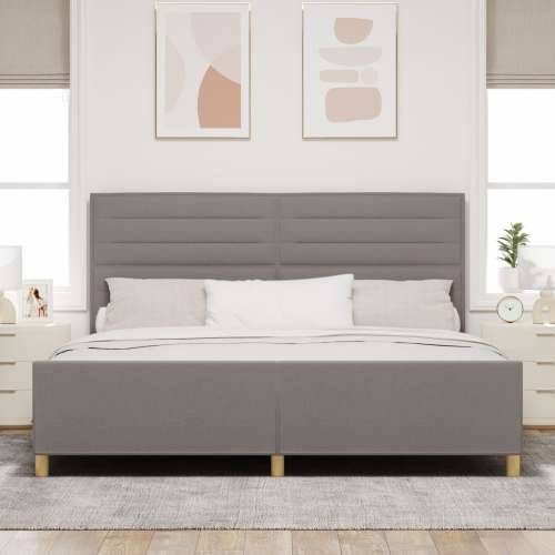 Krevetni Okvir Taupe 200x200 cm Tkanina Cijena