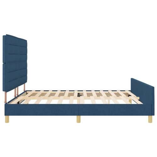 Plavi krevetni okvir 200x200 cm od tkanine Cijena