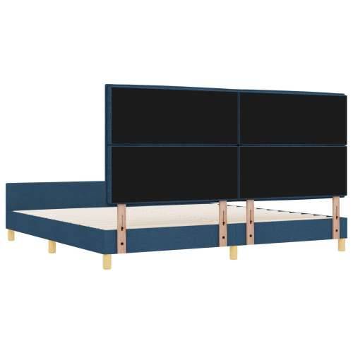 Plavi krevetni okvir 200x200 cm od tkanine Cijena