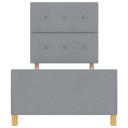 Krevet svjetlosive boje 100x200 cm od tkanine Cijena