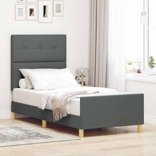 Krevet Sivi 100x200 cm Tkanina Cijena