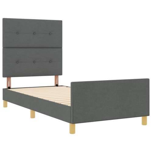 Krevet Sivi 100x200 cm Tkanina Cijena