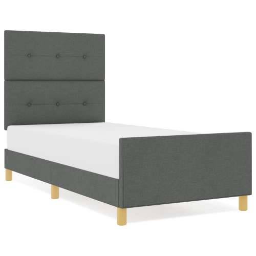 Krevet Sivi 100x200 cm Tkanina Cijena