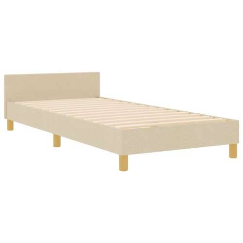 Krevet okvir Krem 100x200 cm Tkanina Cijena