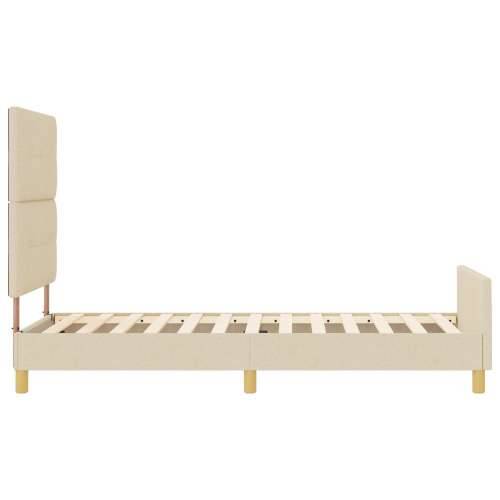 Krevet okvir Krem 100x200 cm Tkanina Cijena