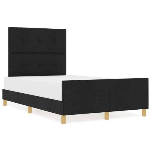 Crni krevet 120x190 cm od tkanine Cijena
