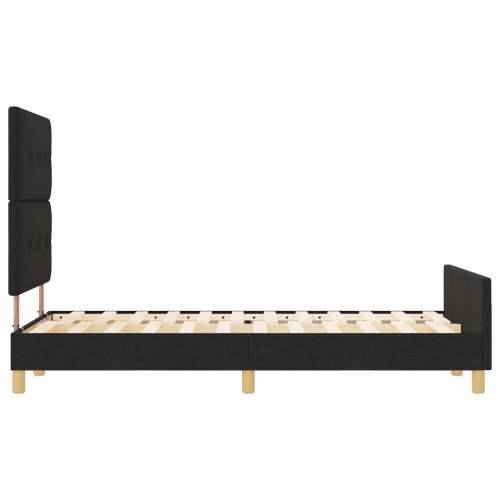 Crni krevet 120x190 cm od tkanine Cijena