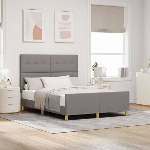 Krevet sa okvirima Taupe 140x190 cm Tkanina Cijena