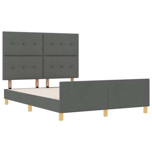 Krevet od tamno sive tkanine 160x200 cm Cijena