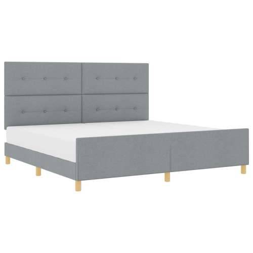 Krevetni okvir Svjetlosiva 200x200 cm Tkanina Cijena