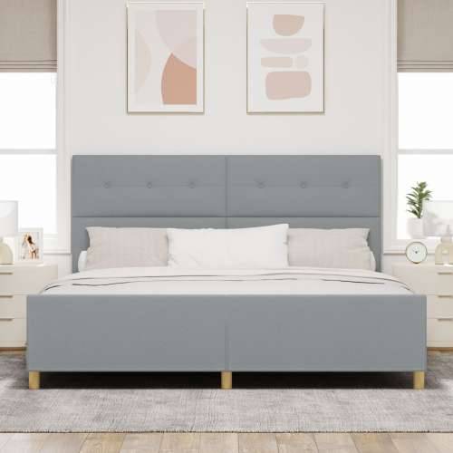 Krevetni okvir Svjetlosiva 200x200 cm Tkanina Cijena