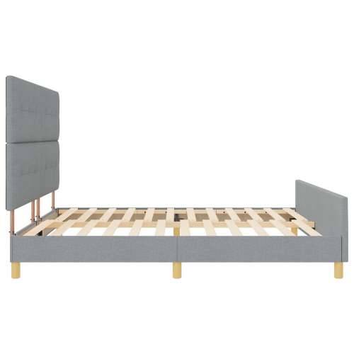 Krevetni okvir Svjetlosiva 200x200 cm Tkanina Cijena