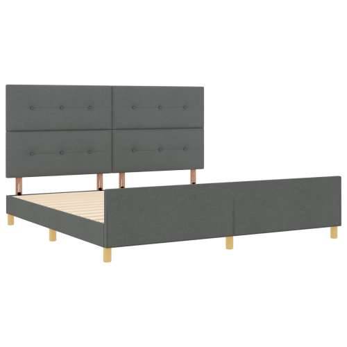Krevet Tamnosivi 200x200 cm Tkanina Cijena