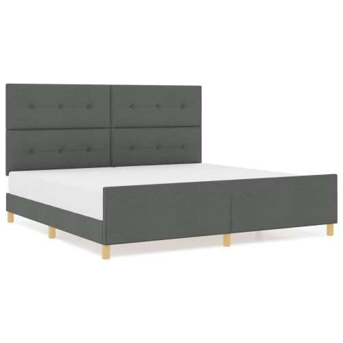 Krevet Tamnosivi 200x200 cm Tkanina Cijena