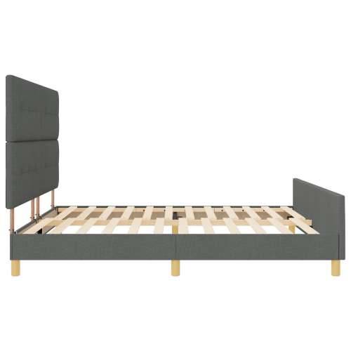 Krevet Tamnosivi 200x200 cm Tkanina Cijena
