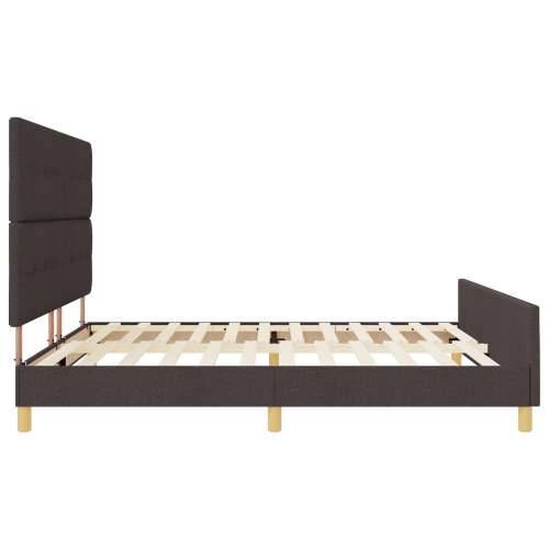 Krevet u tamnosmeđoj boji 200x200 cm, od tkanine Cijena