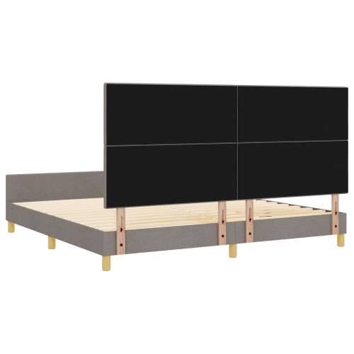 Smeđe-sivi krevet 200x200 cm od tkanine Cijena