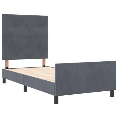 Krevet Tamnosiva 80x200 cm Baršun Cijena