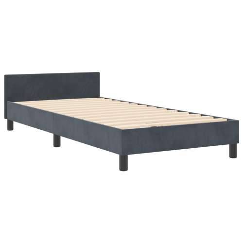 Krevet Tamnosiva 80x200 cm Baršun Cijena