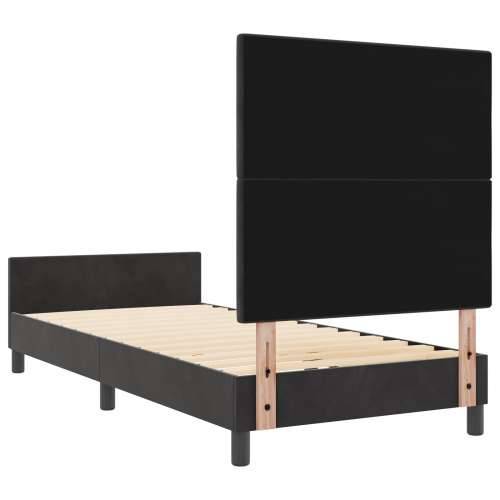 Krevet od crnog baršuna 80x200 cm Cijena