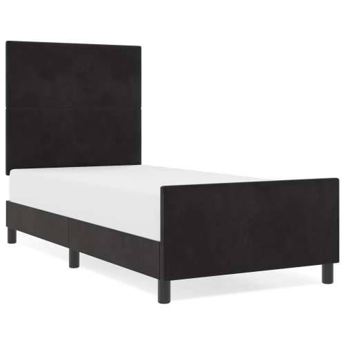 Krevet s okvirom Crni 100x200 cm Baršun Cijena