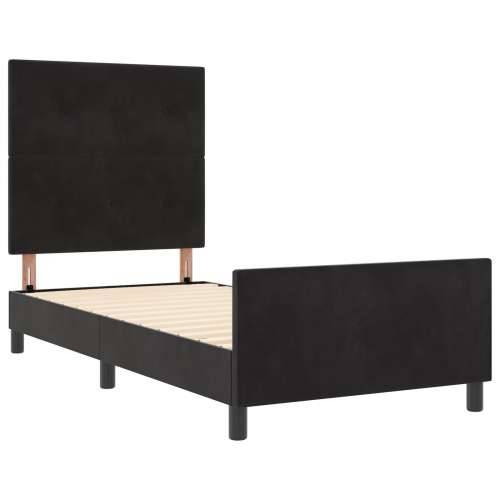 Krevet s okvirom Crni 100x200 cm Baršun Cijena