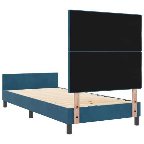 Krevetna Okvir Tamno Plava 100x200 cm Baršun Cijena