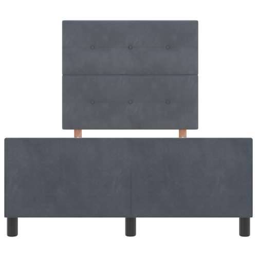 Krevet od tamnosive baršunaste tkanine 120x190 cm Cijena
