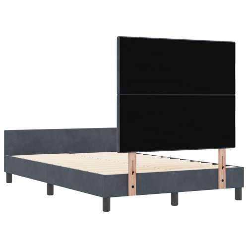 Krevet od tamnosive baršunaste tkanine 120x190 cm Cijena