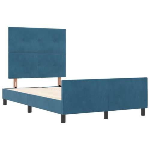 Krevet Odabrane Tamno Plave Boje 120x190 cm Baršun Cijena