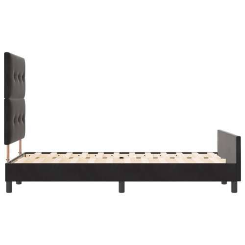 Crni Baršunasti Krevet 120x200 cm Cijena