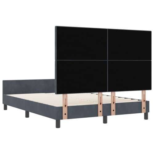 Krevet Tamno Sivi 140x200 cm Baršun Cijena