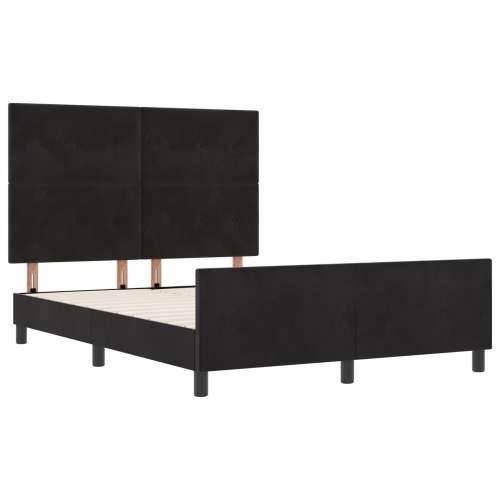 Crni Baršunasti Krevet S Okvirom 160x200 cm Cijena
