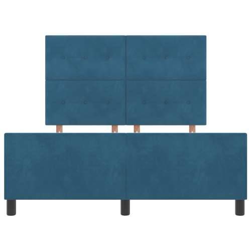 Krevet od tamnoplave baršunaste tkanine 160x200 cm Cijena