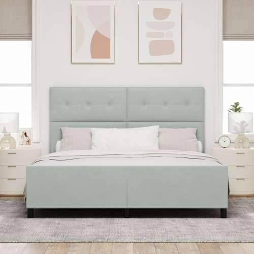 Krevetna konstrukcija Svjetlosiva 180x200 cm Baršun Cijena