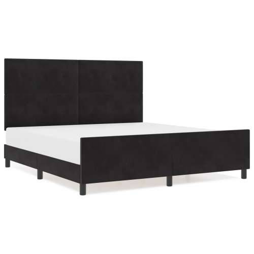 Crni Baršunasti Krevet 180x200 cm Cijena
